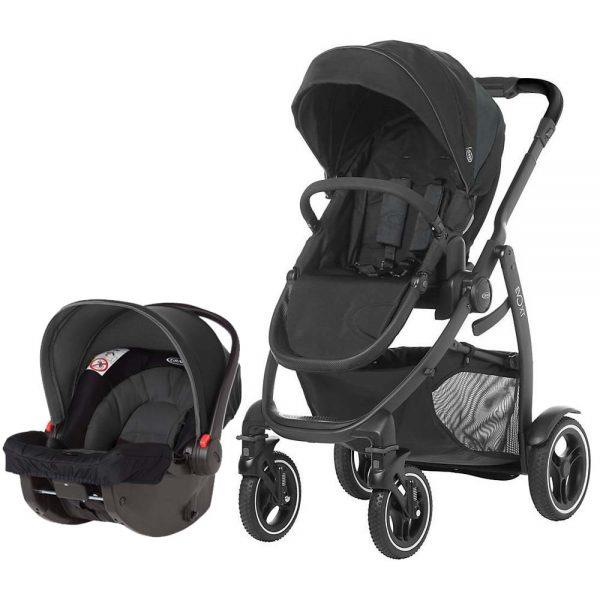 کالسکه و کریر گراکو مدل Evo™XT Black Grey Stroller